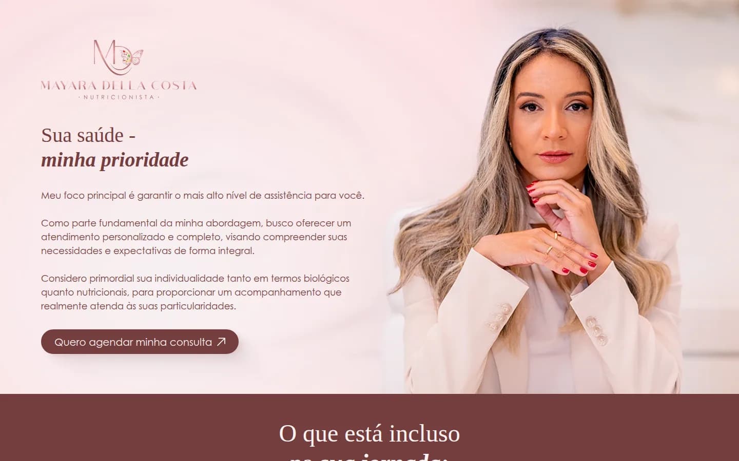 Preview do site Mayara Della Costa